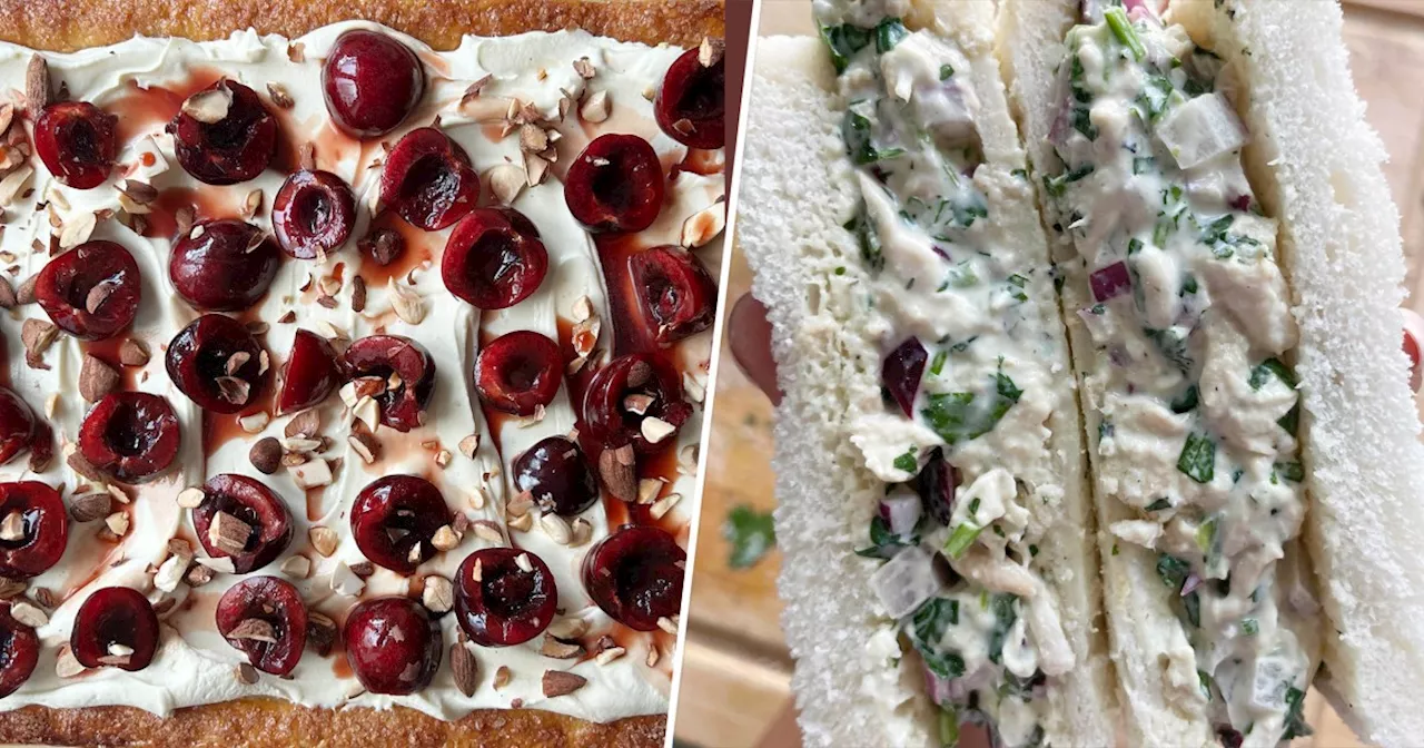 July Fourth Chile Chicken Salad & Cherry Tart Recipes