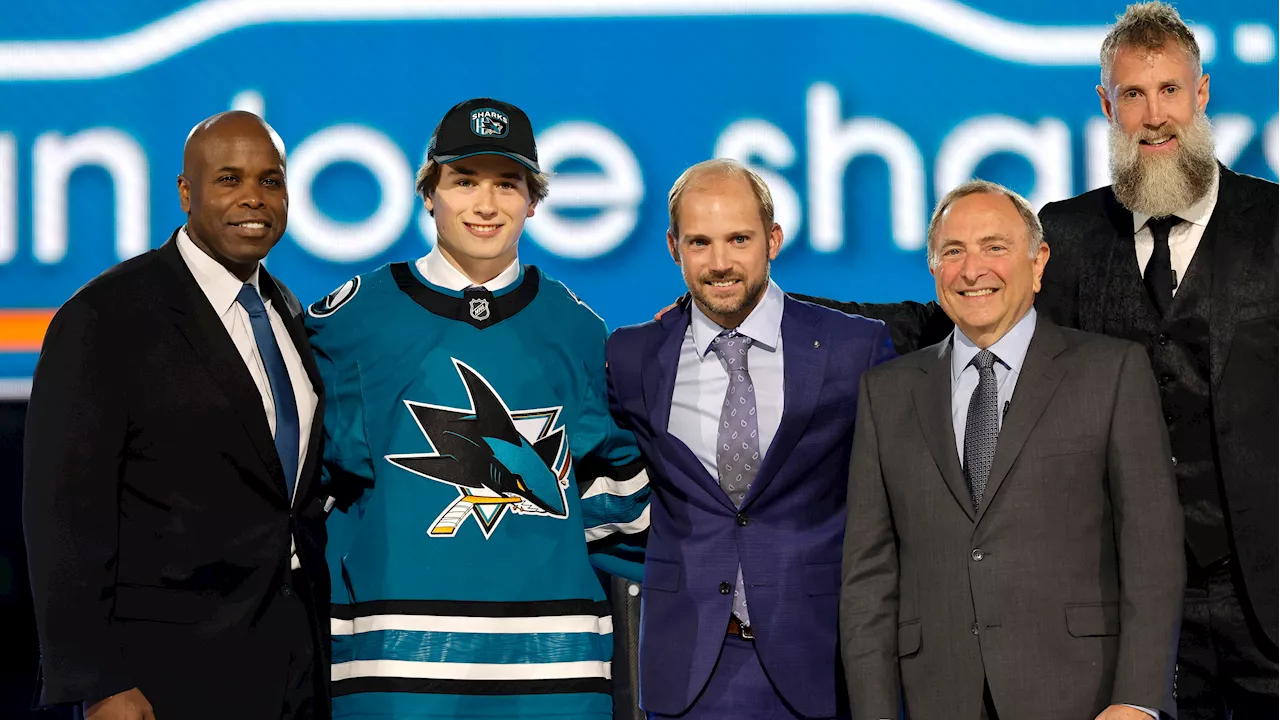 Celebrini debuts at Sharks development camp; NHL decision ‘coming up’