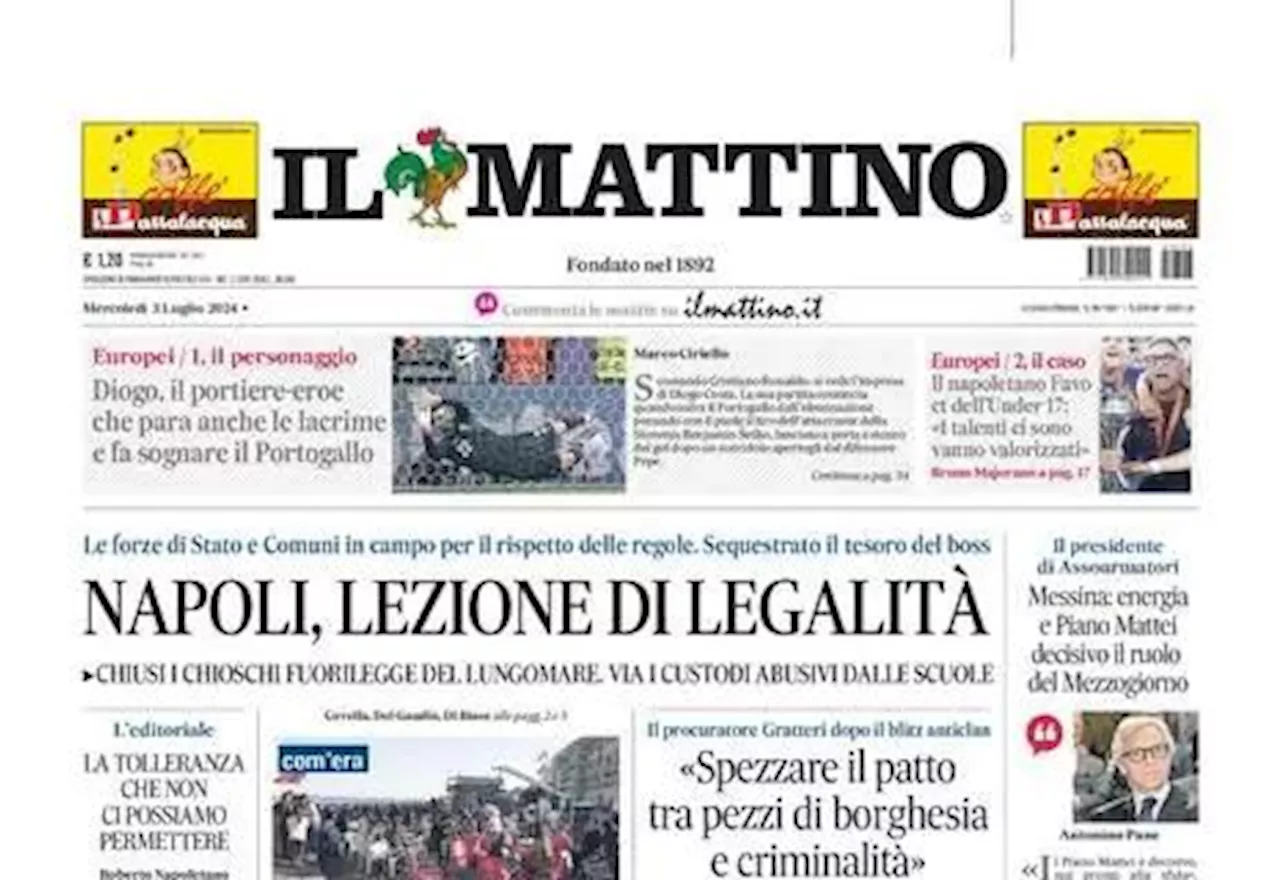 Il Mattino apre con il ct dell'Under 17 Favo: 'I talenti ci sono, vanno valorizzati'