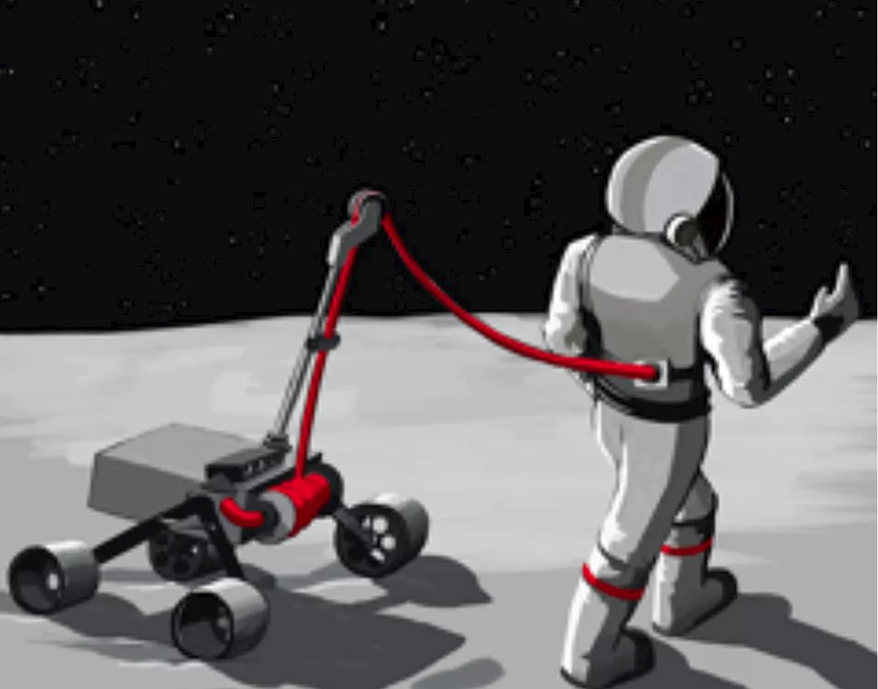 Robotic Rover Could Support Astronauts on Moonwalks