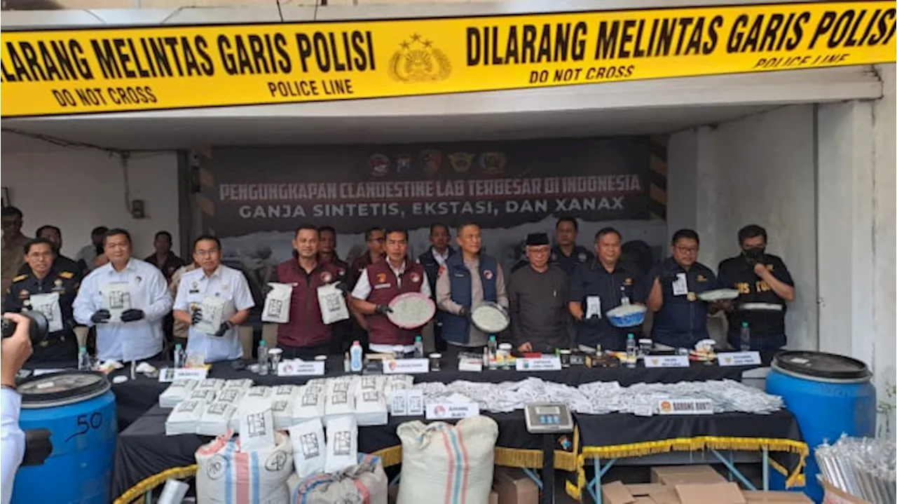 Pabrik Narkoba Terbesar di Indonesia Dikendalikan WNA, Barang Bukti Disita Seniali Rp 143 Miliar