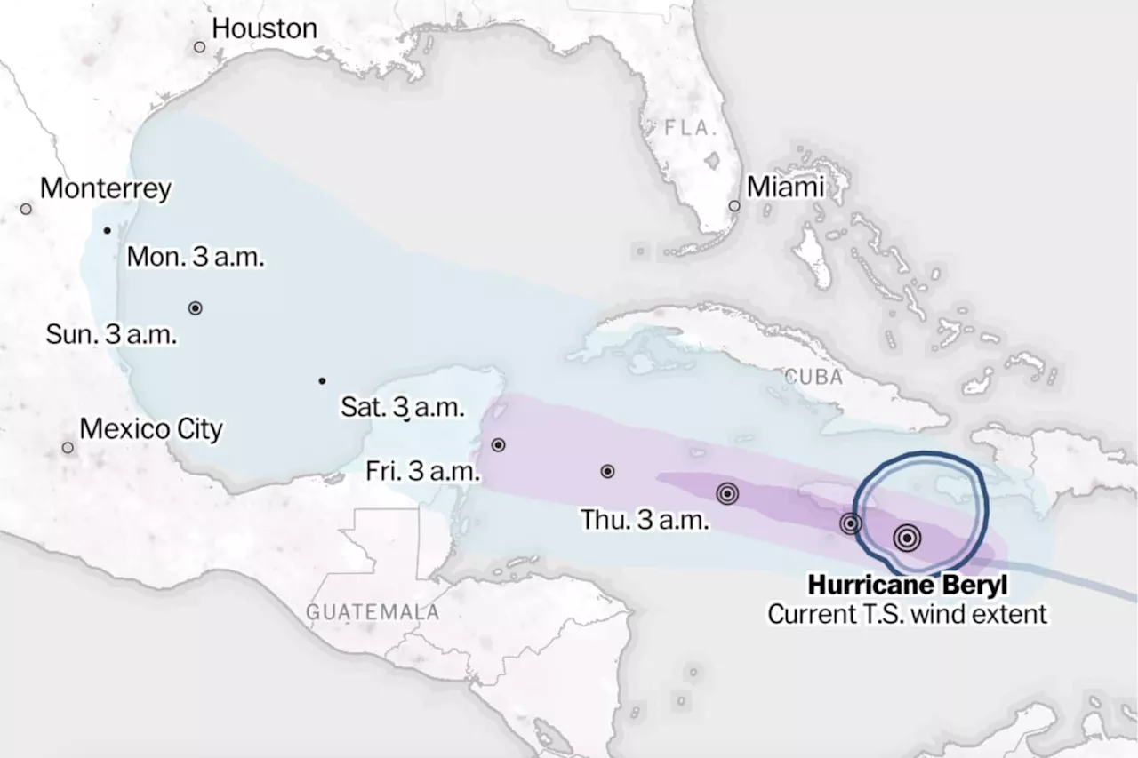 Hurricane Beryl tracker: Map and projected storm path