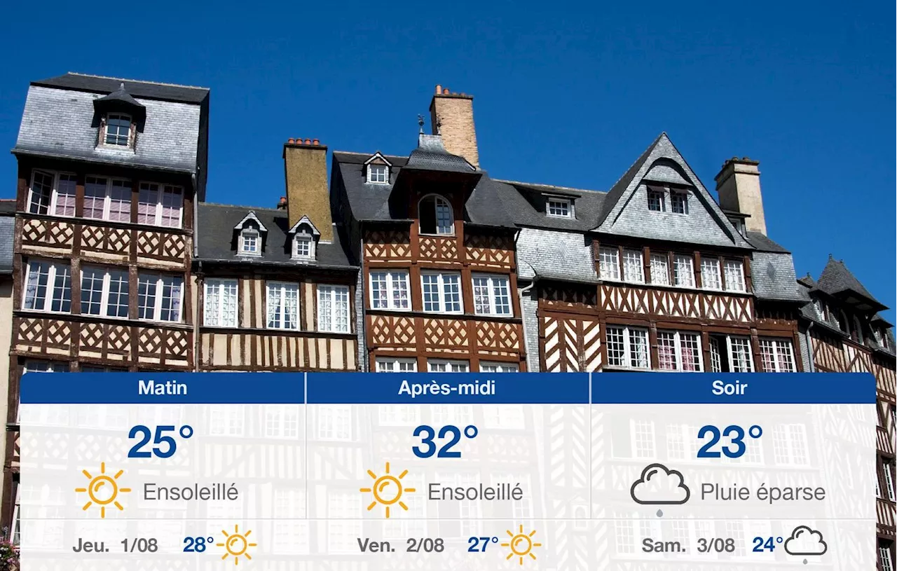 Météo Rennes: prévisions du mercredi 31 juillet 2024