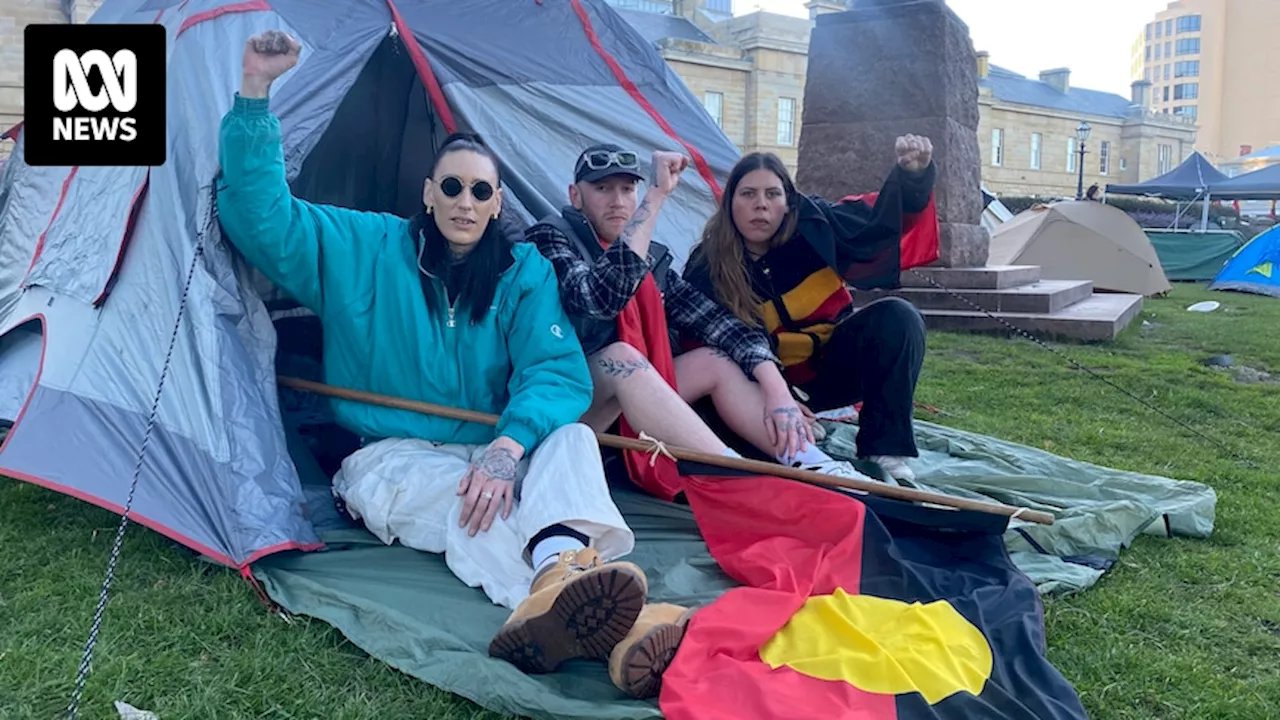 Tasmanian Aboriginal people are camping on parliament lawns demanding treaty