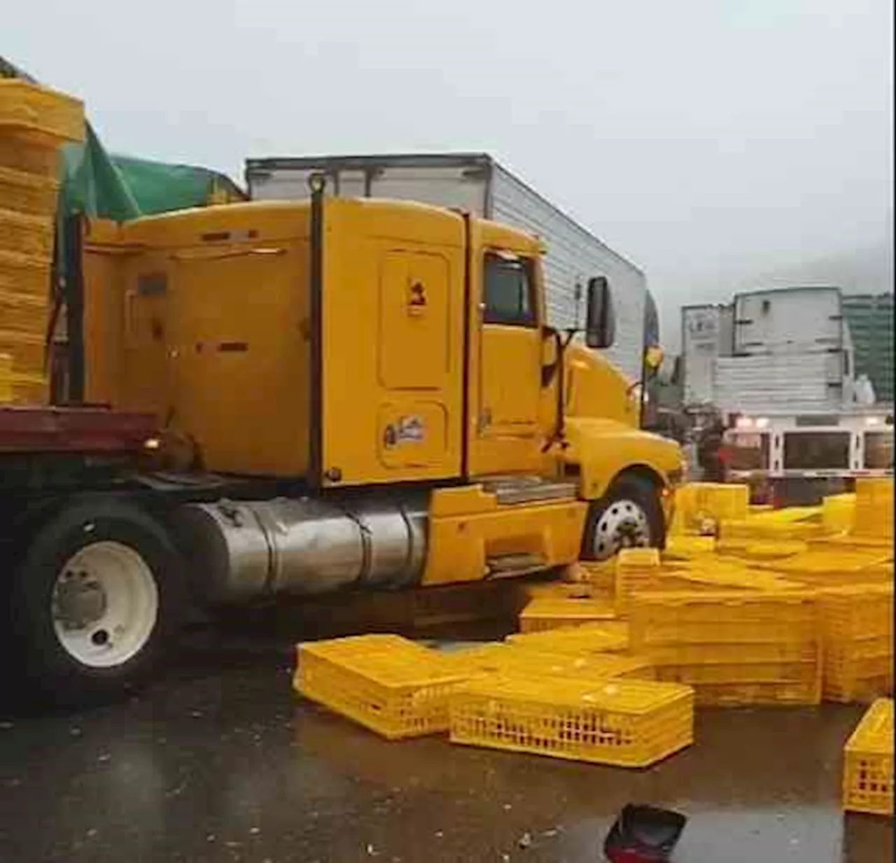 Choque múltiple genera cierre de circulación vehicular en el Trébol de Maltrata