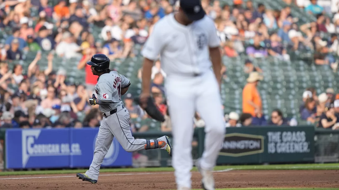 José Ramírez hits 2 homers to help AL-leading Guardians rout rebuilding Tigers 8-4