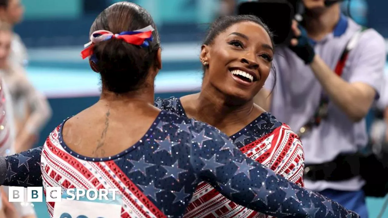 Simone Biles leads USA to Olympic gymnastics team gold as GB finish fourth