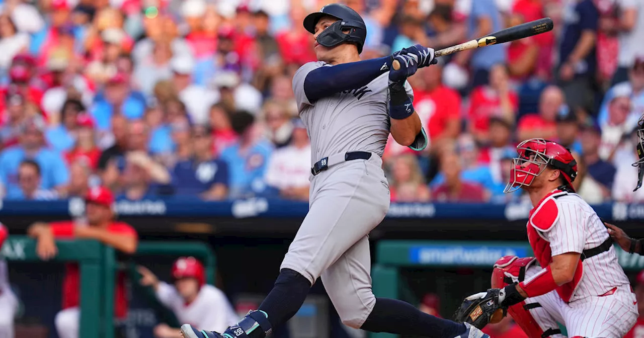 Aaron Judge, Jazz Chisholm each homer twice as Yankees pummel MLB-best Phillies