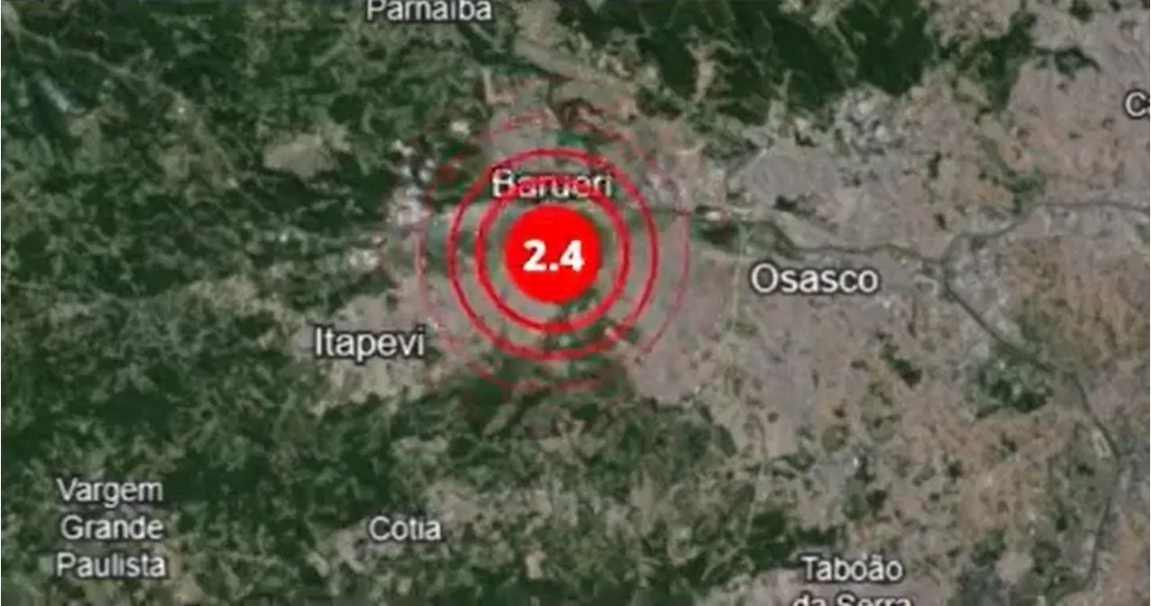 Barueri registra tremor de terra, afirma Defesa Civil de São Paulo