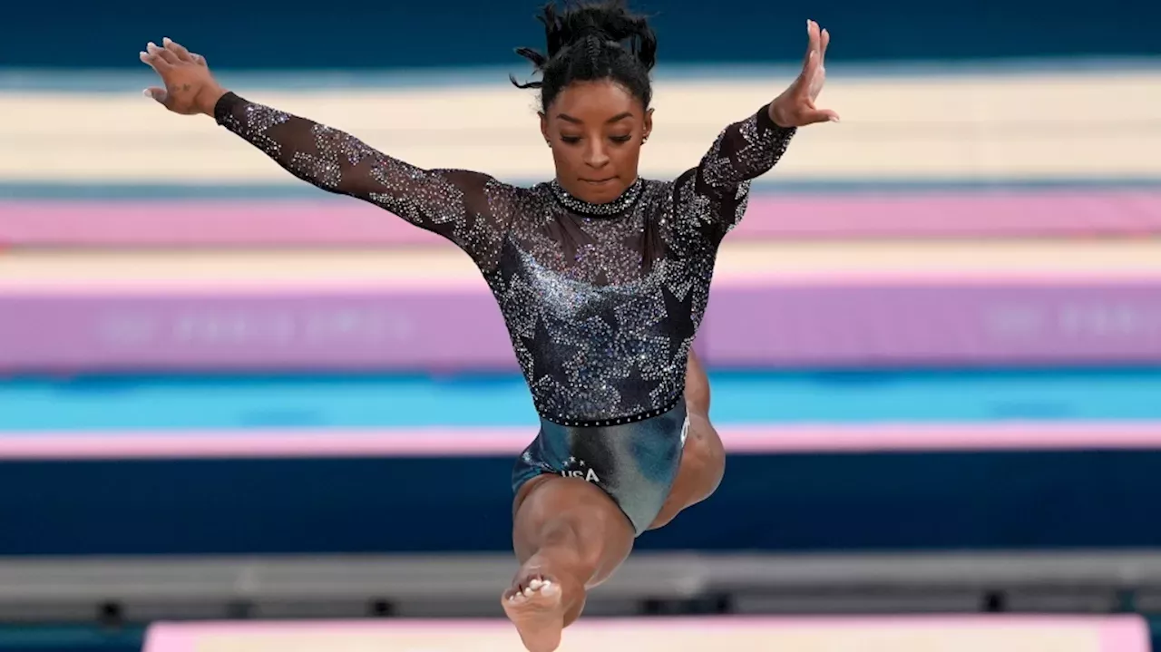 Simone Biles soars high during team final in pursuit of fifth Olympic