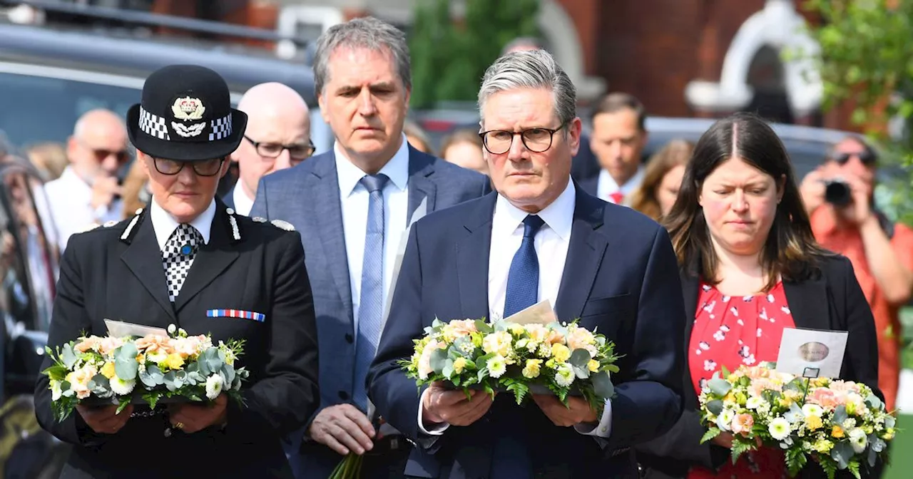 'Our hearts are broken' writes Sir Keir Starmer as he lays flowers at Southport stabbing scene