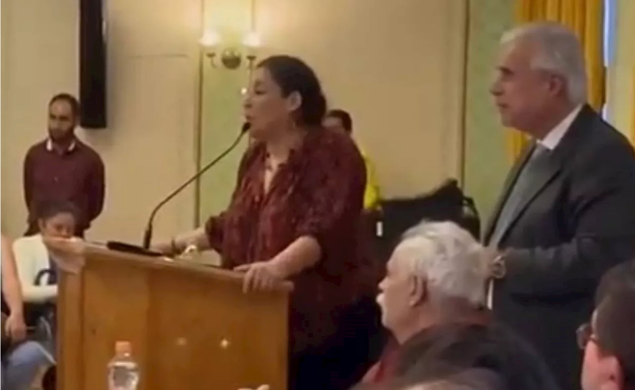 VIDEO: 'Pido seguridad, por favor'; increpan a Lenia Batres durante foro sobre reforma judicial en Zacatecas