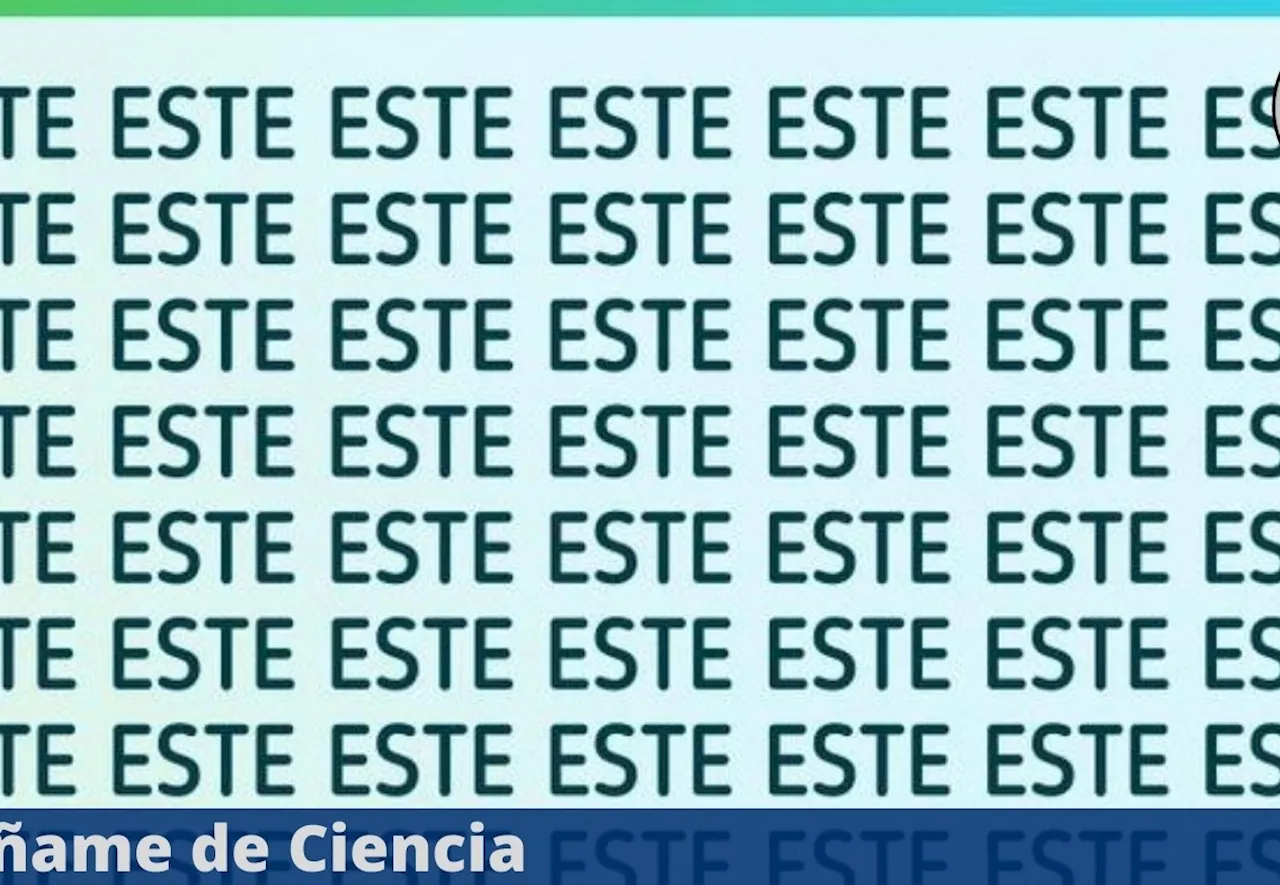 Acertijo visual FÁCIL: Solo alguien INTELIGENTE encuentra “ESTA” entre las palabras “ESTE”