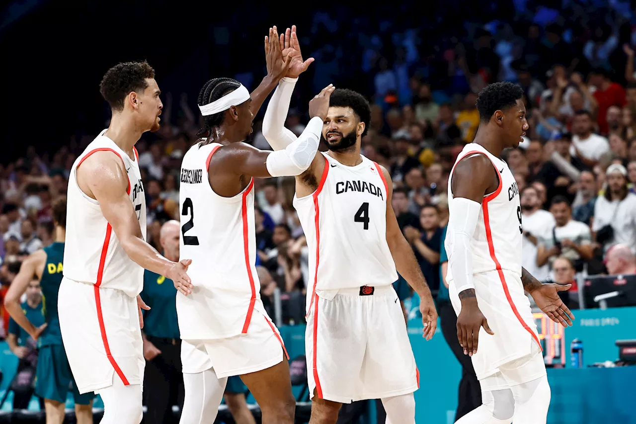 Canada men’s basketball beats Australia 93-83, all but assuring knockout spot in Paris Olympics