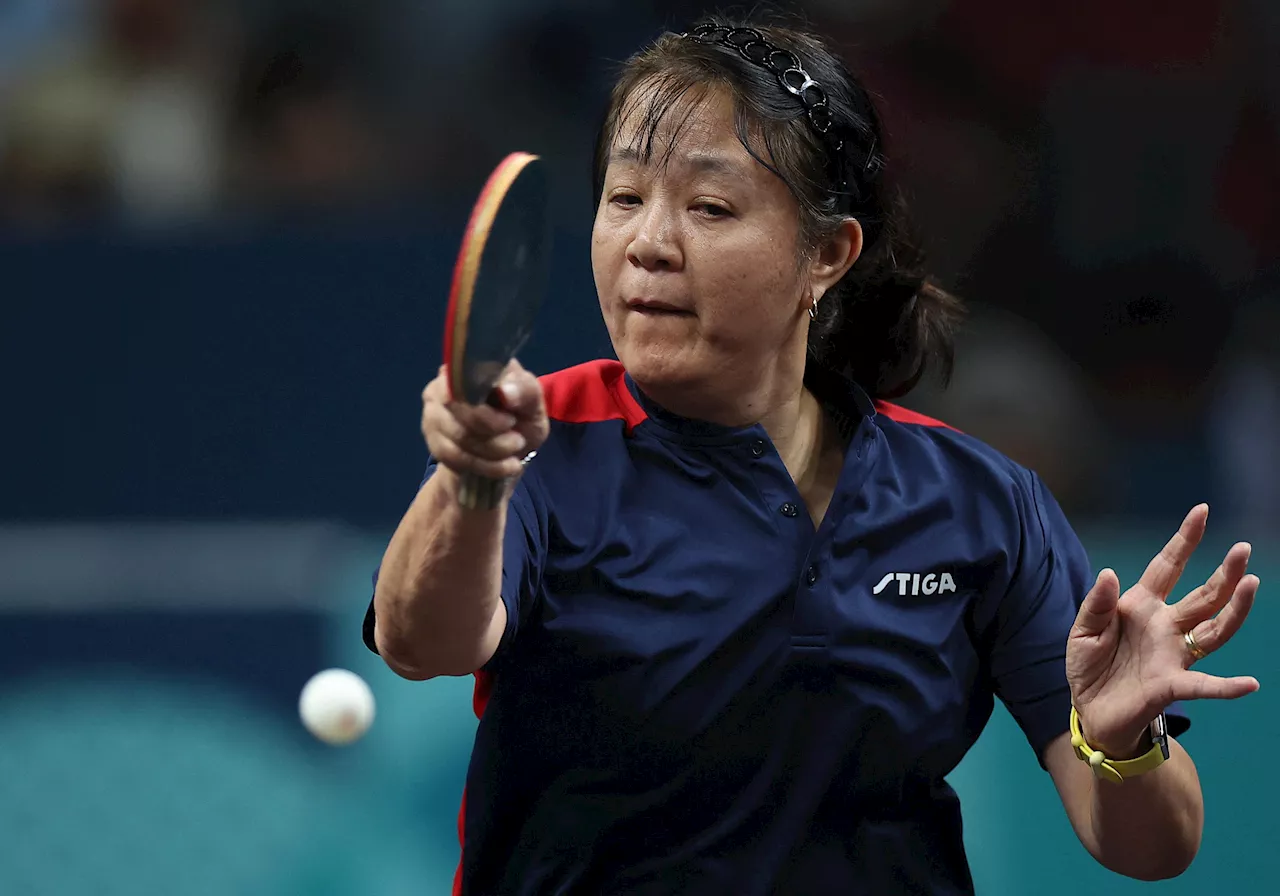 58-year-old table tennis player exits Olympics but not the sport