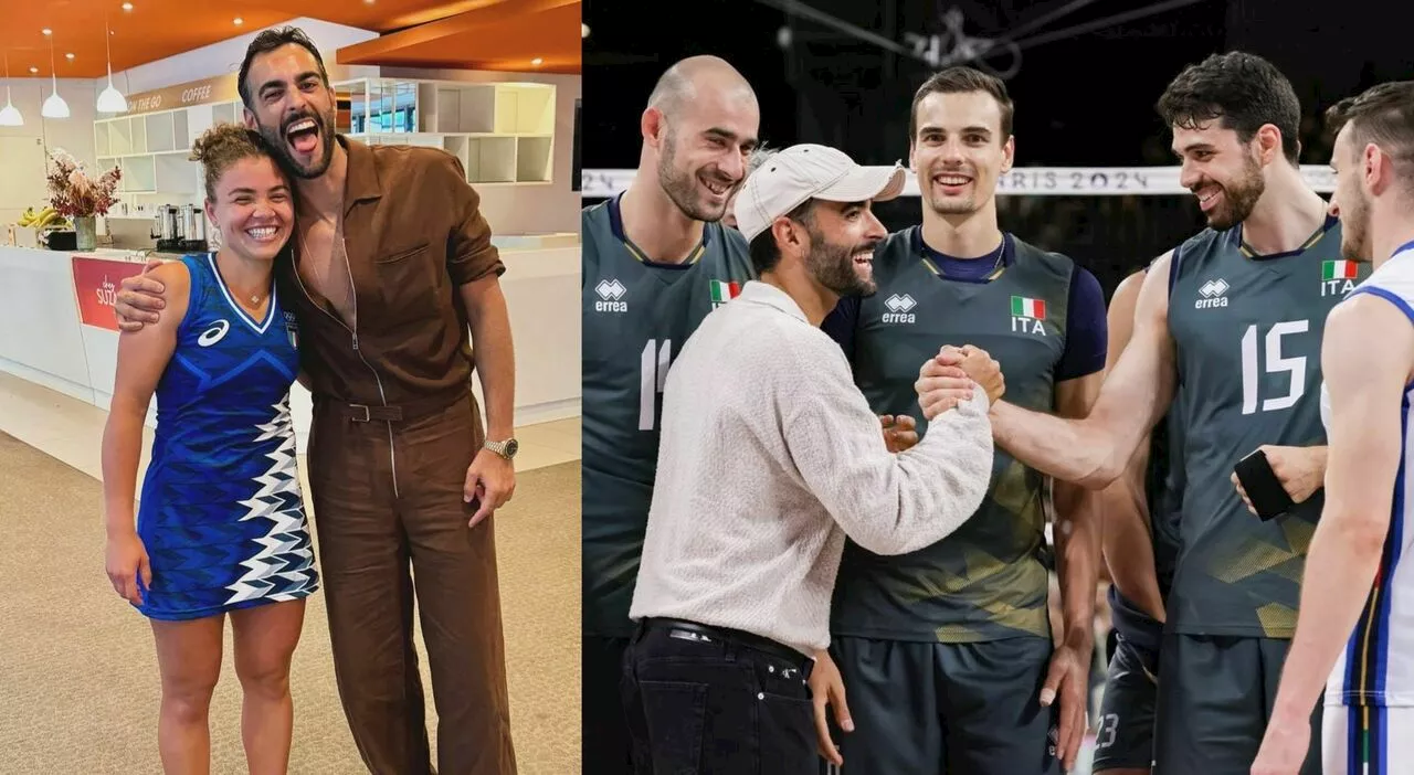 Marco Mengoni tifoso speciale alle Olimpiadi: in tribuna per Jasmine Paolini e l'Italia di pallavolo