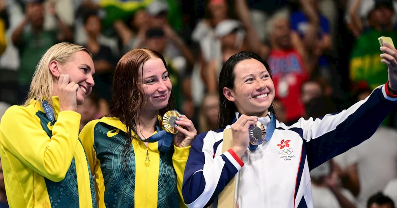 Hong Kong swimmer Haughey congratulated by Tánaiste on winning Olympics bronze medal