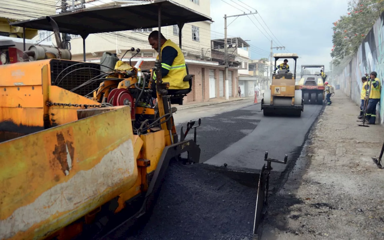 Obras de pavimentação da Avenida Homero Leite avançam em Barra Mansa