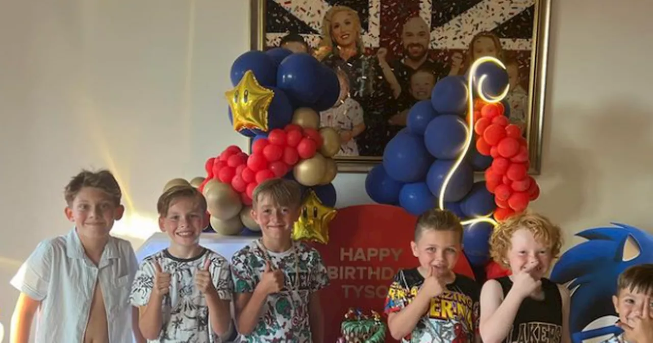 Paris Fury throws Sonic and Mario themed 8th birthday party for son Tyson