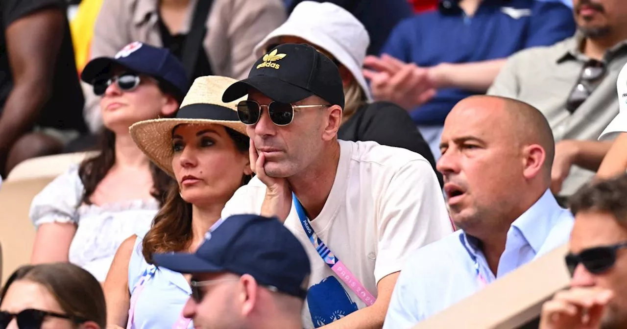 Zinedine Zidane et sa femme Véronique, en tribunes pour soutenir Rafael Nadal à Roland-Garros