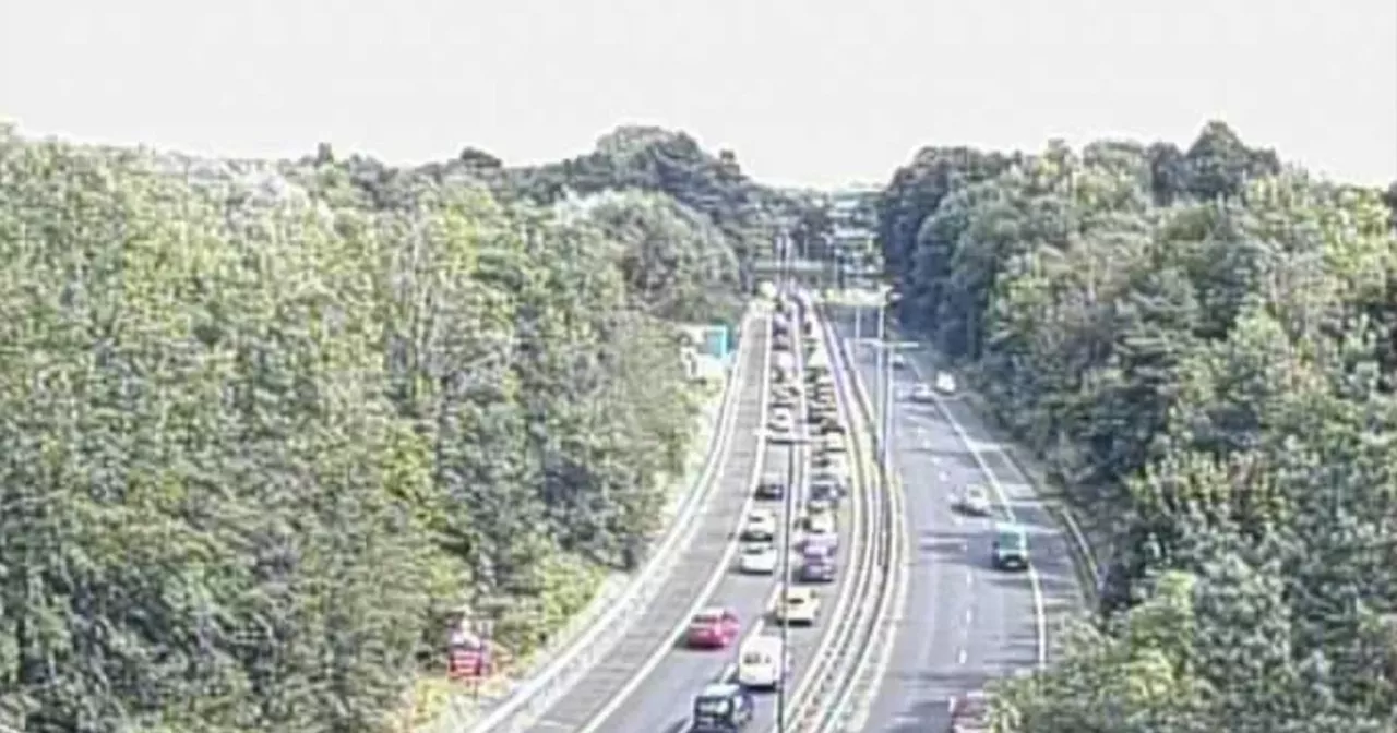 LIVE queues build as all traffic stopped on Manchester motorway following vehicle fire