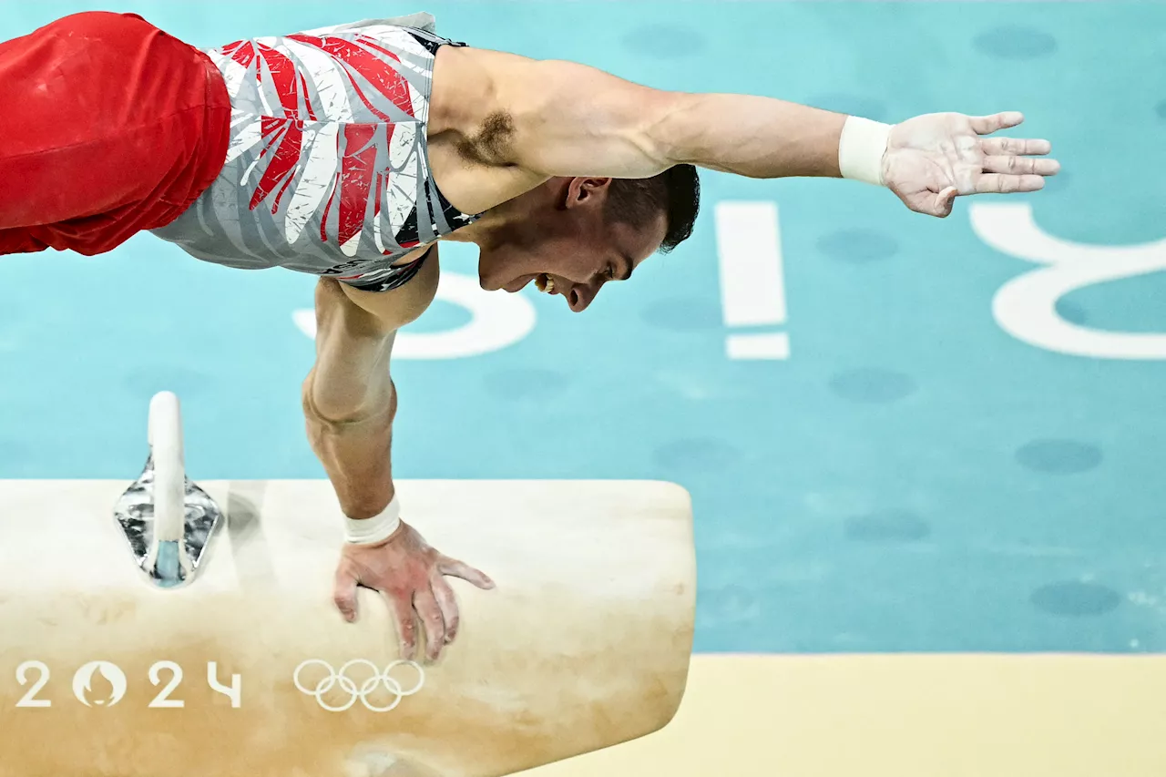 Paul Juda nearly brought to tears after final performance in men's gymnastics team medal event