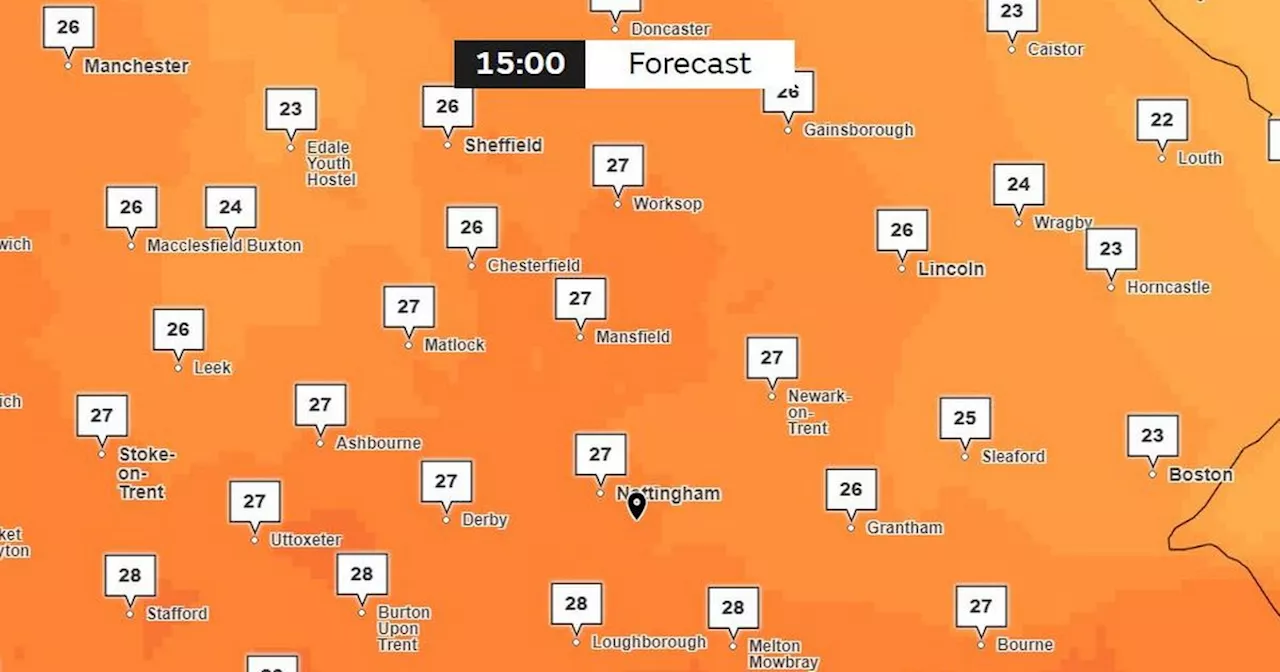 Nottingham heatwave is official but Met Office says 'be prepared'