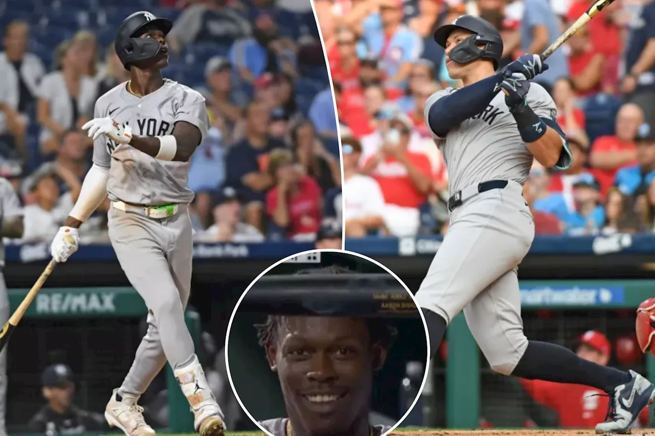 Aaron Judge lending his bat to Jazz Chisholm adds to Yankees stars' homer-filled day