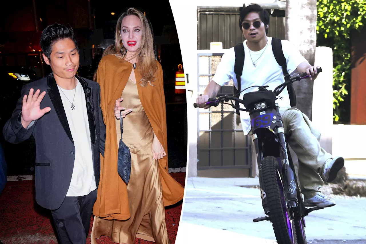 Angelina Jolie visits 'stable' son Pax, 20, in hospital after e-bike accident