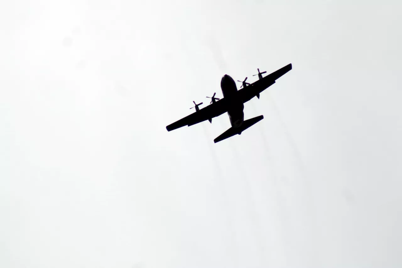 Canadian Forces Hercules plane spotted circling city