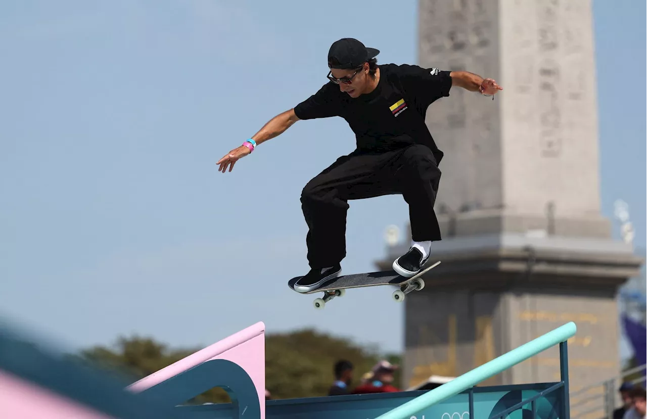 Colombiano explica dedo do meio em prova do skate em Paris: 'Momento de raiva'