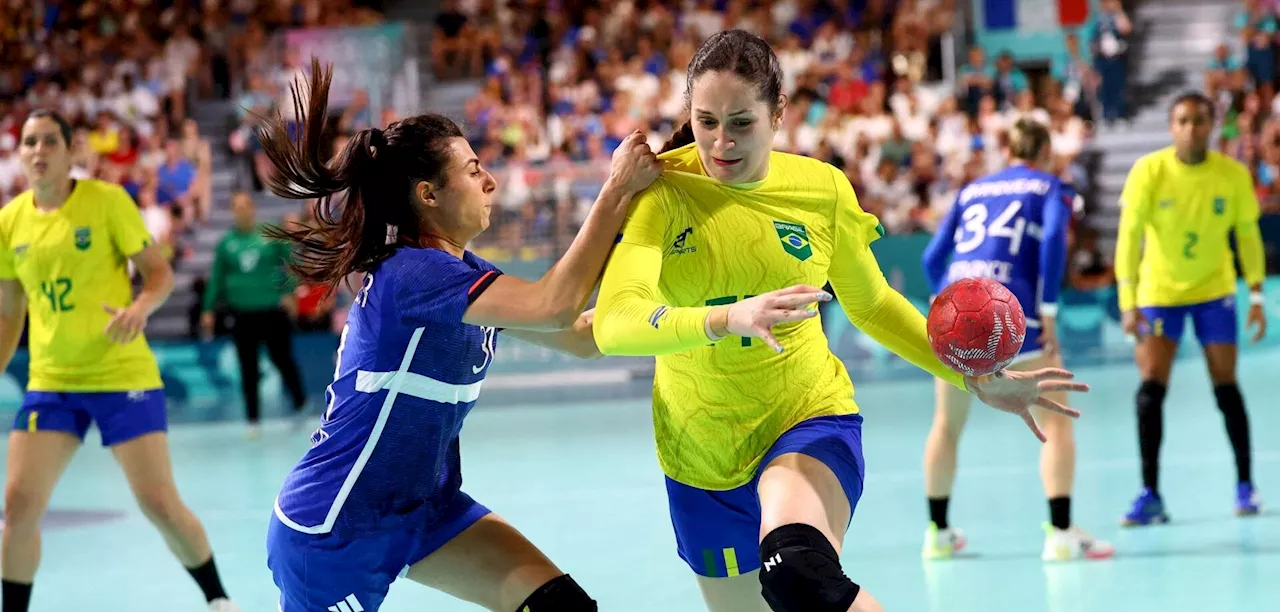 Brasil erra muito no ataque e perde para a França no handebol feminino em Paris 2024