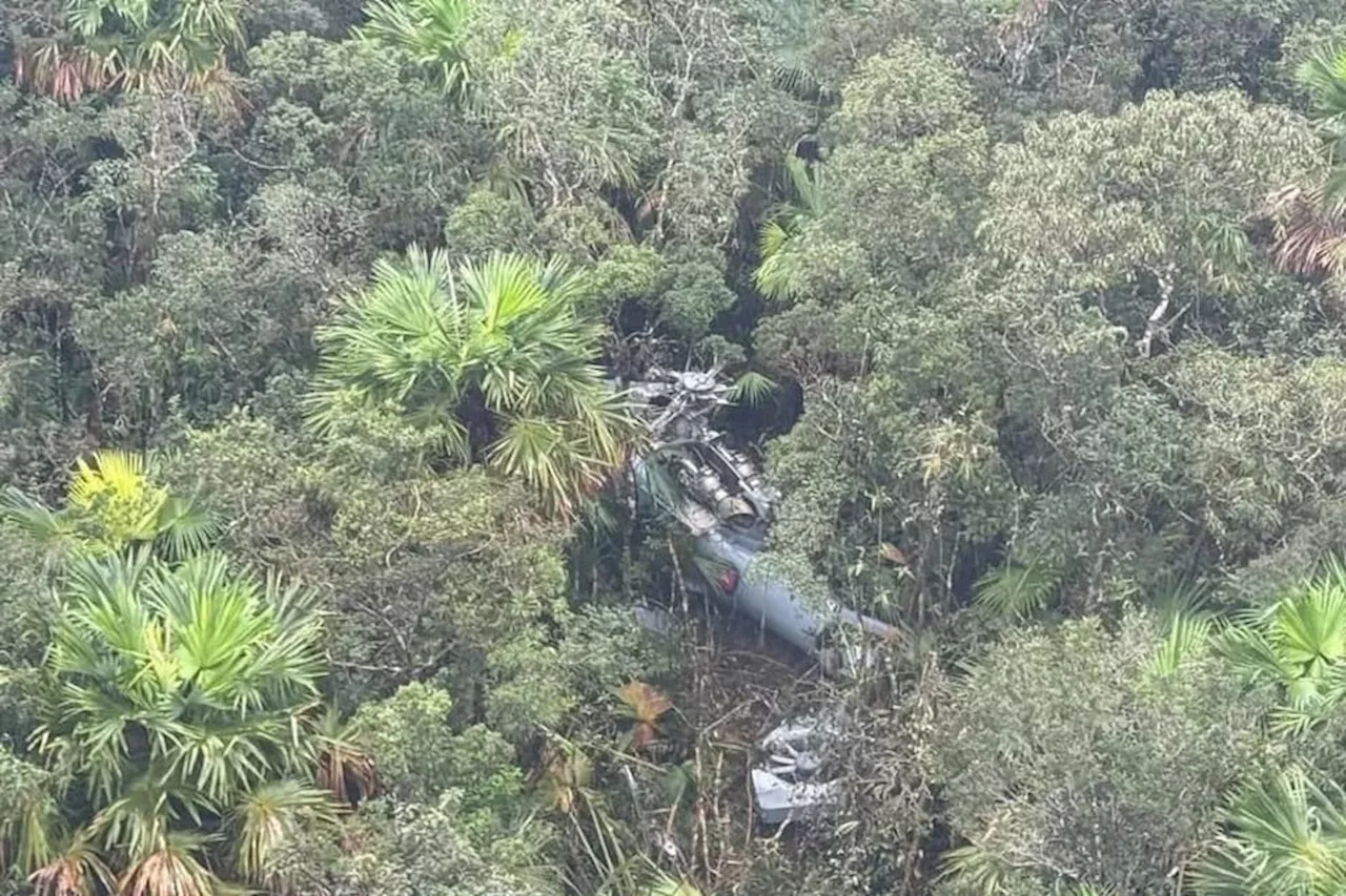 Cambodian helicopter spotted crashed on mountain 17 days after being lost. No survivors seen