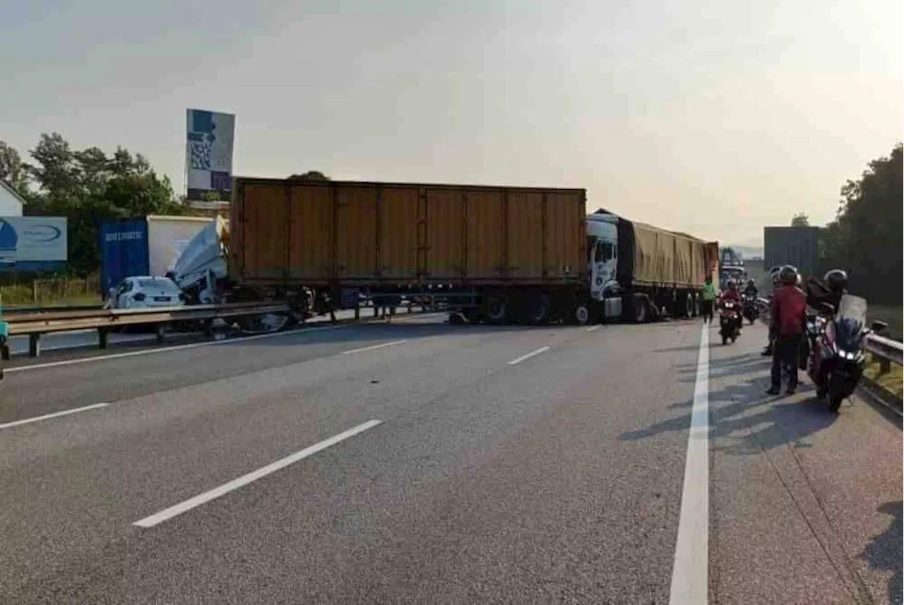 Three vehicle pile-up causes 9km crawl on NSE near Sg Buaya