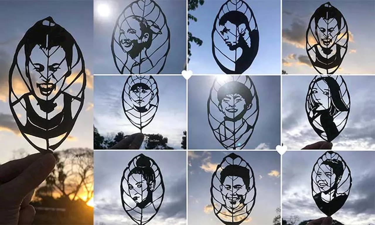 Leaf art honors Filipino Olympians