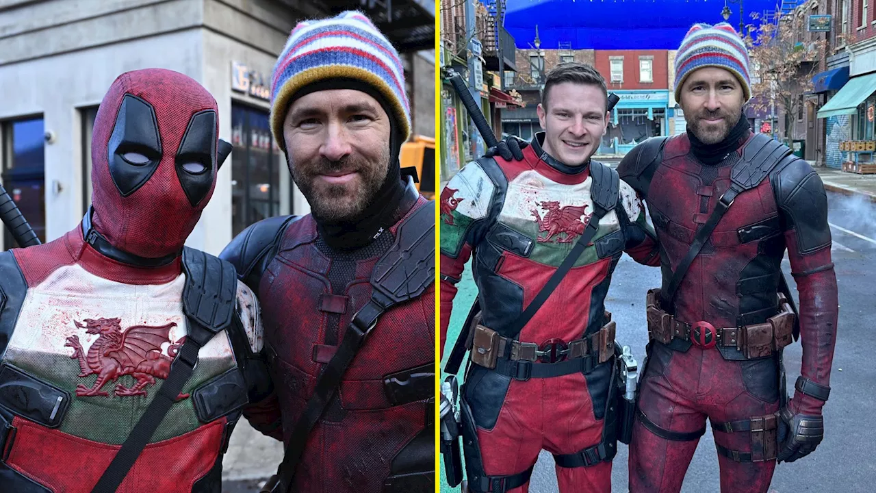 Ryan Reynolds posts behind the scenes pictures of Wrexham star in Deadpool & Wolverine movie...