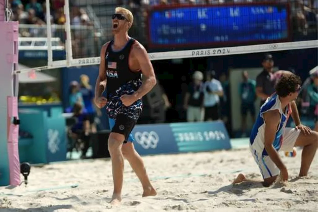 Ex-NBA player wins Olympic beach volleyball debut