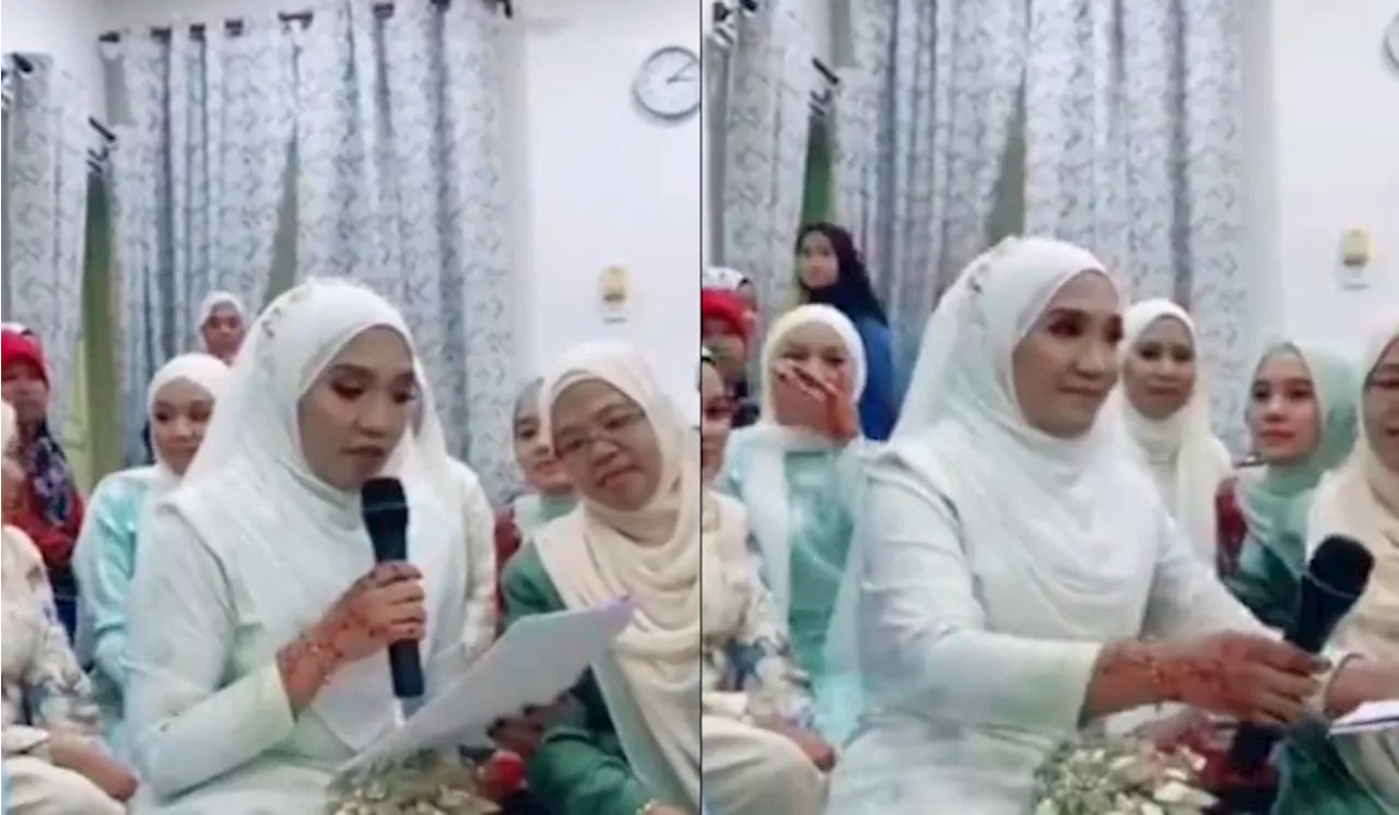 [Video] Intonasi Seperti Baca Berita, Aksi Pengantin Perempuan Ketika Majlis Nikah Tarik Perhatian Ramai