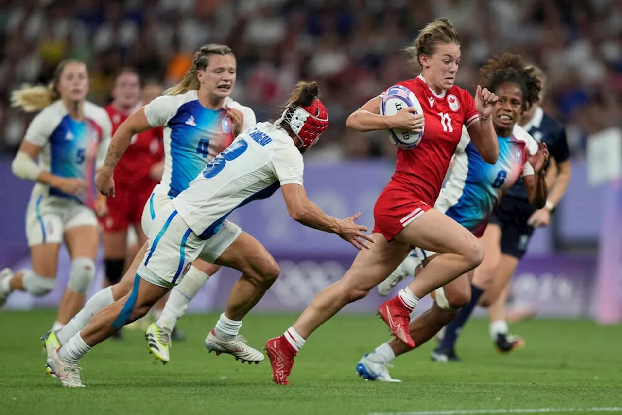 Langford-based Canadian women’s rugby team stuns France to reach medal round