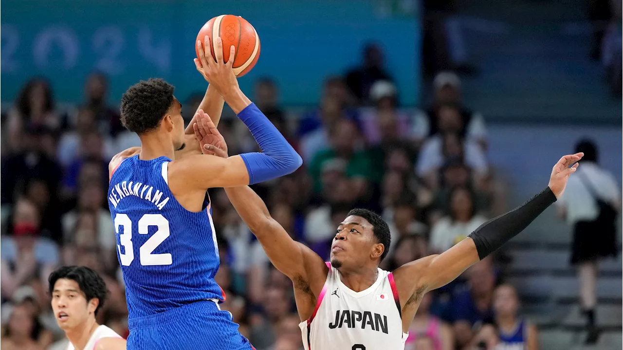 Wembanyama takes over in OT, helps France escape a serious challenge from Japan