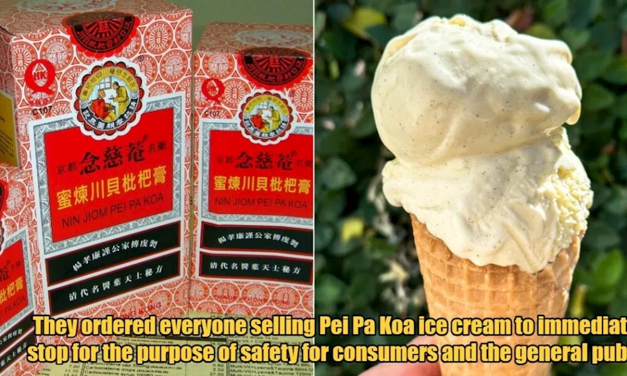 KKM Bans Pei Pa Koa Ice Cream as the Traditional Cough Mixture is a Controlled Substance