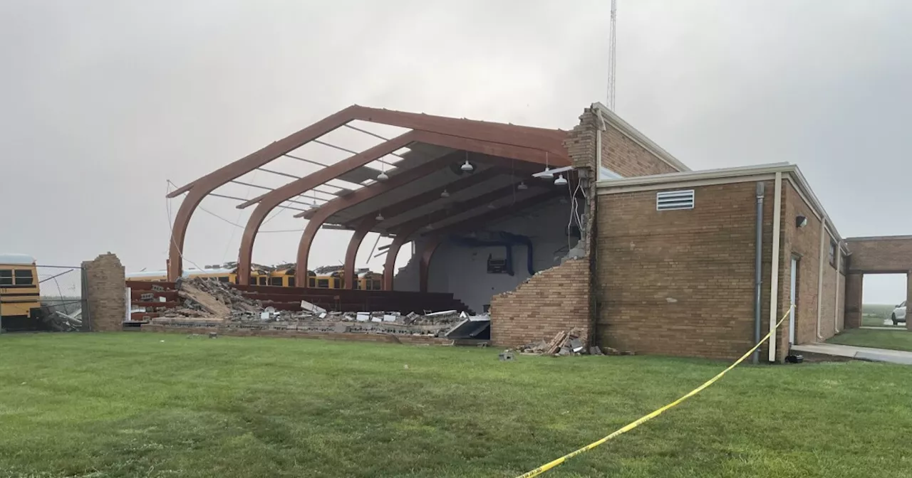 Frankton-Lapel School Admin building damaged by EF-2 tornado Monday night