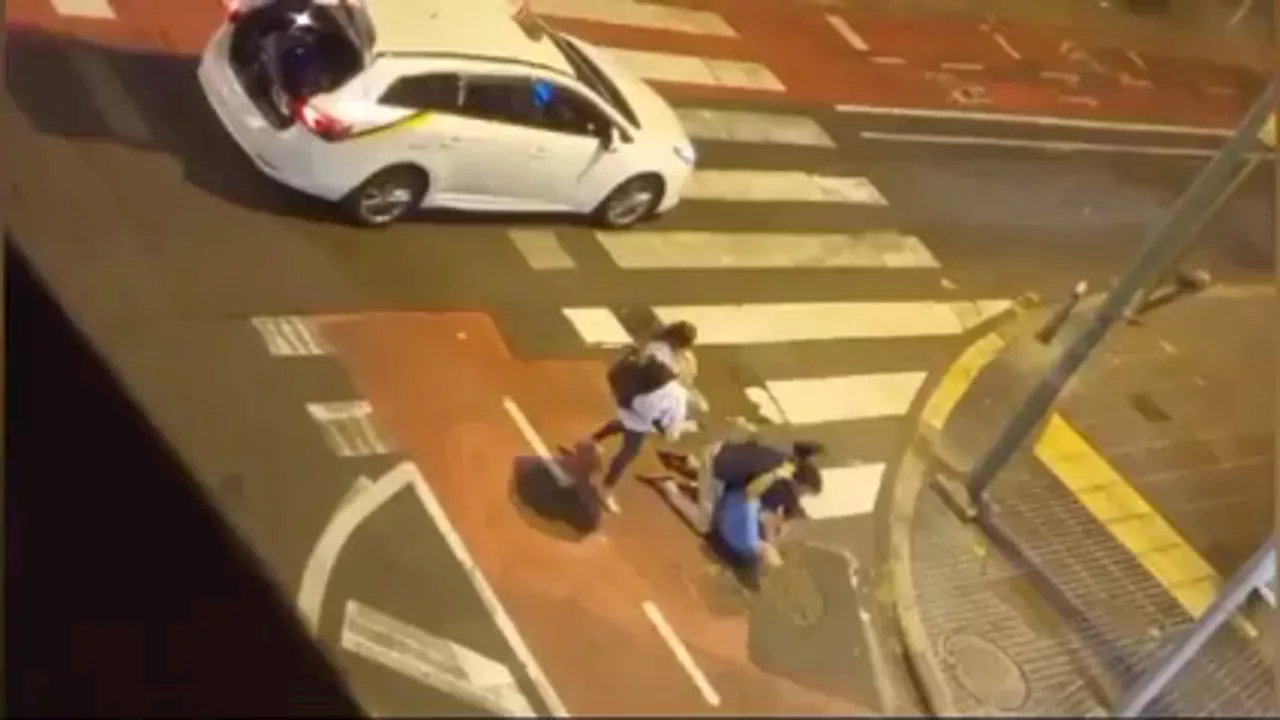 Vídeo: Un taxista, agredido brutalmente delante de un niño en Las Palmas de Gran Canaria