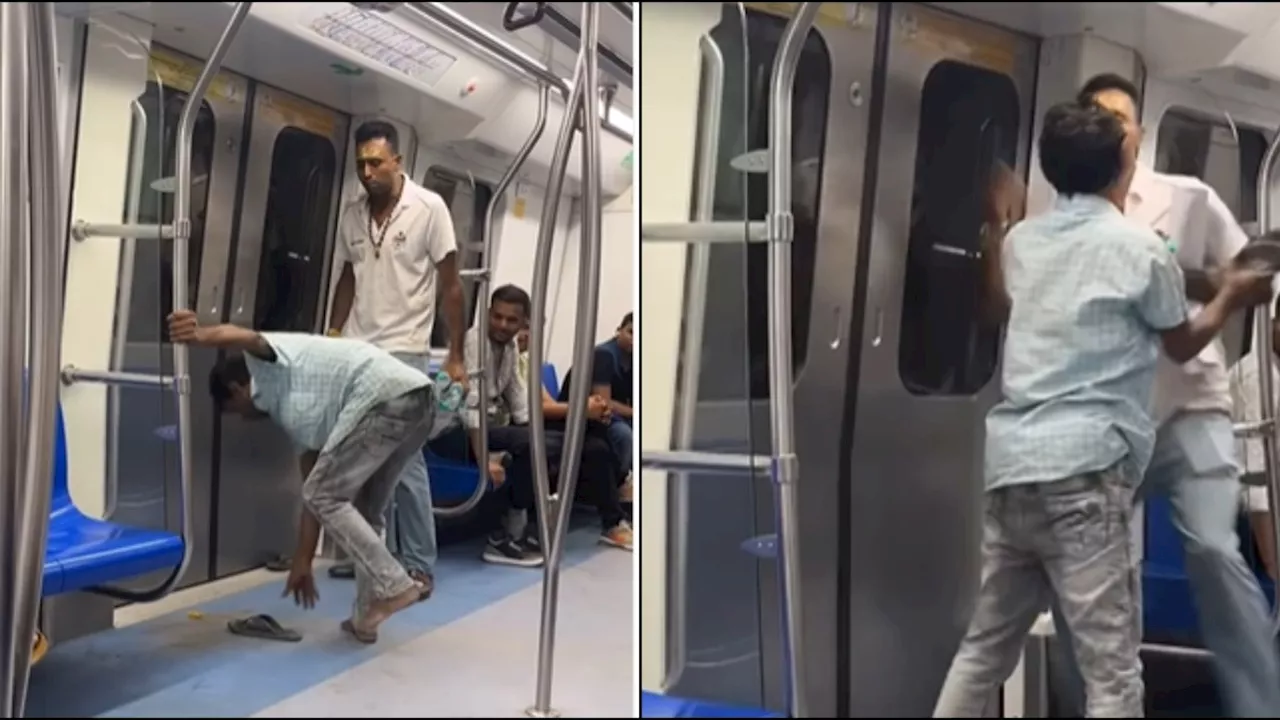 Delhi Metro में अब चप्पलबाजी! चले थप्पड़ भी, दो युवक भिड़े तो मची अफरा-तफरी, VIDEO