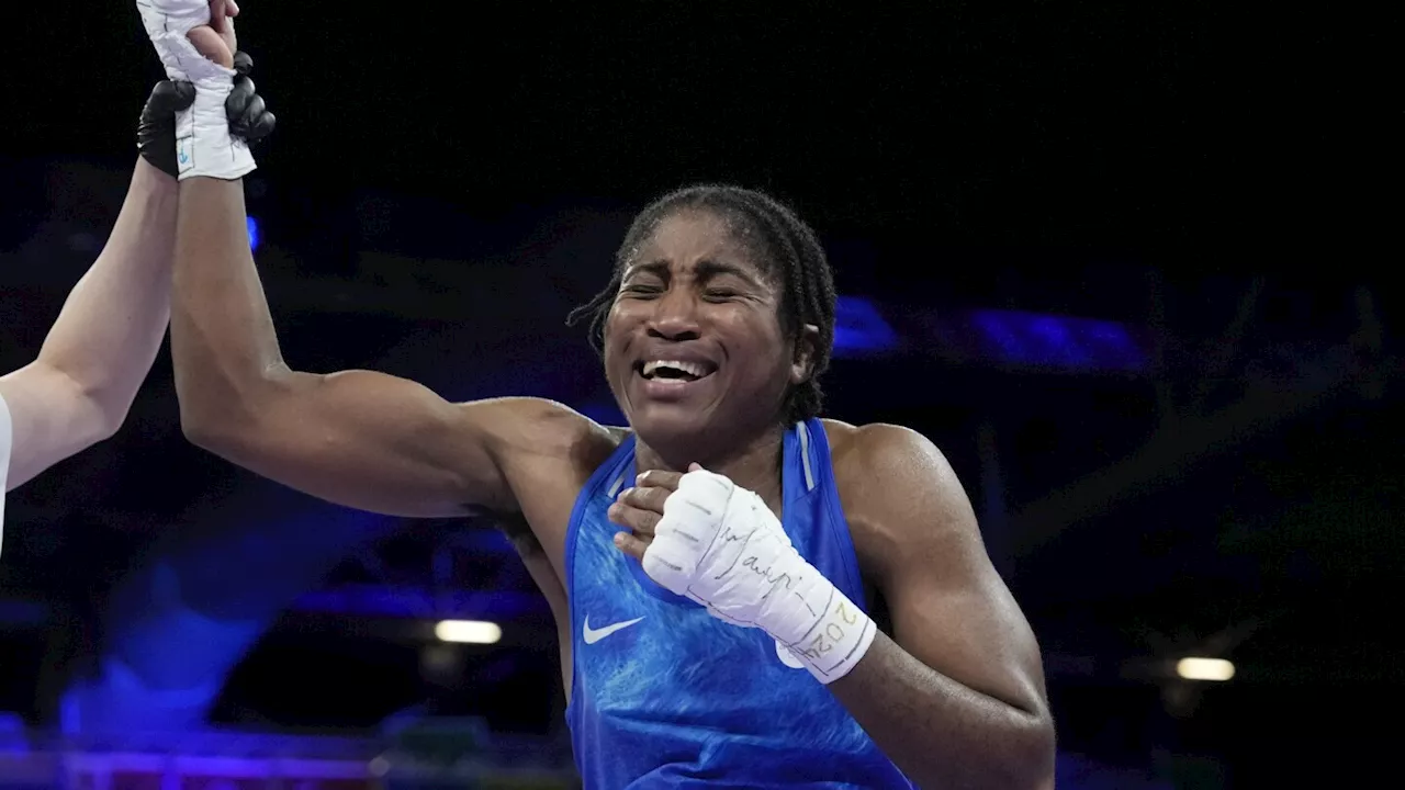 Refugee Olympic Team boxer Cindy Ngamba wins opening bout, beating ex-world champion