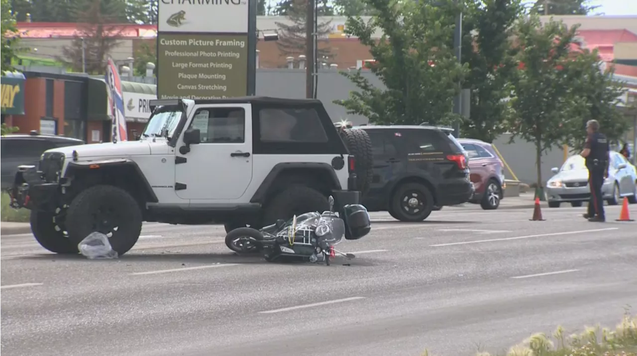 Motorcyclist sent to hospital following 17th Avenue crash