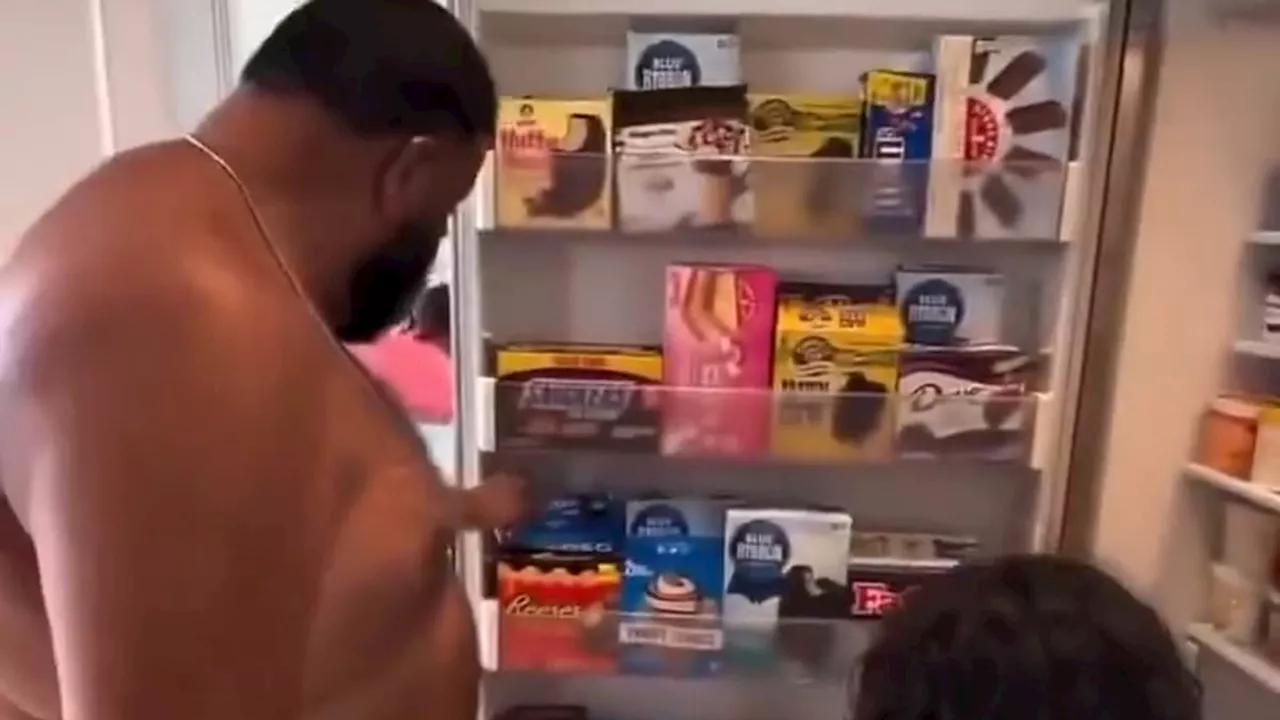 DJ Khaled gets roasted for his well-stocked freezer full of ice cream