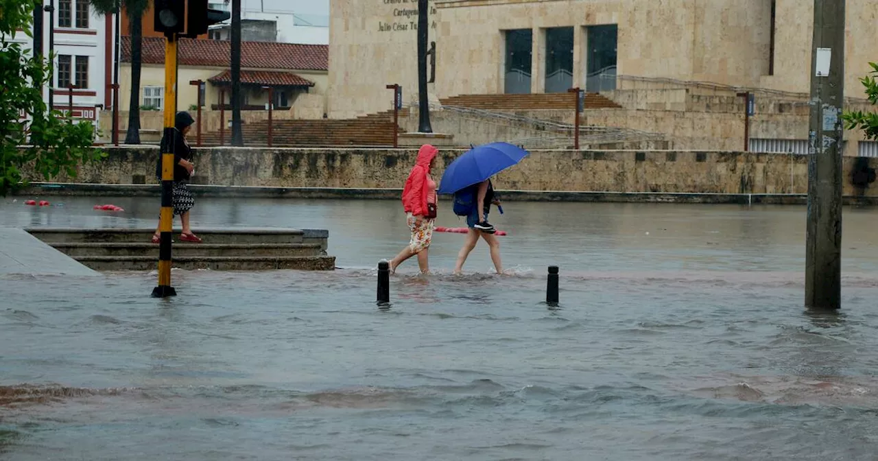 Advierten sobre condiciones nubosas y lluvias fuertes en Cartagena y el Caribe