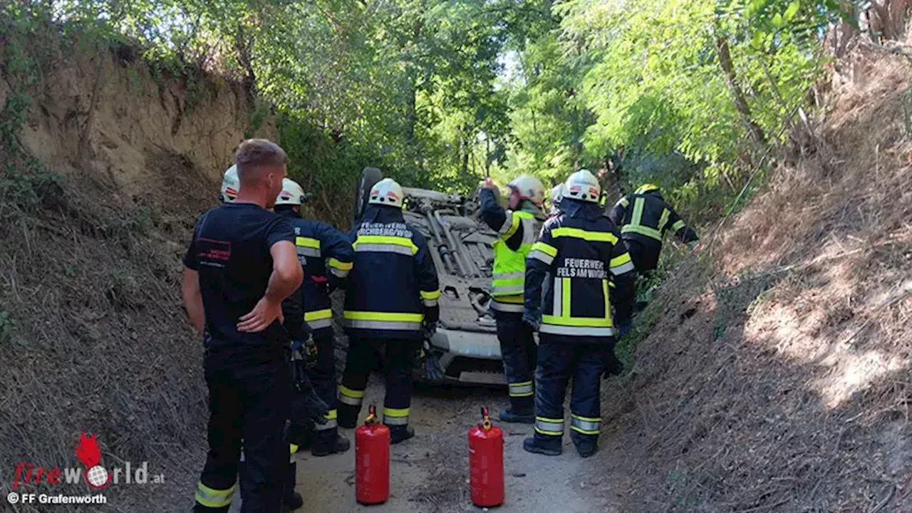 Nö: Schwierige Suche nach Pkw-Überschlag mit verstorbener Person in Fels am Wagram