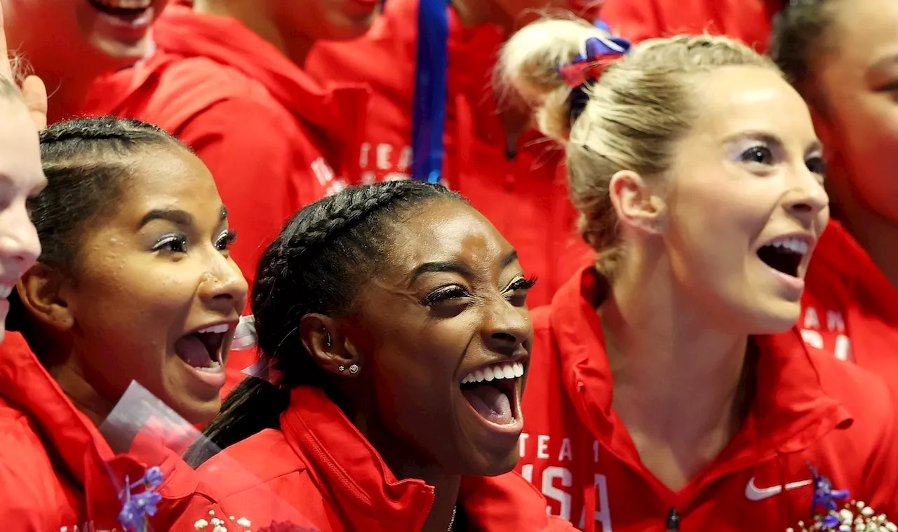 Jordan Chiles shows Simone Biles is 'blocked' by former teammate MyKayla Skinner